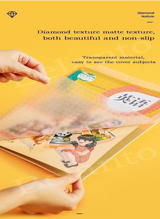 SPOLIK Transparent Book Cover Sticker Sheet, Waterproof Crafts, School Paper Textbook Case Cover, Self-Adhesive (Set of 60) - Image 5