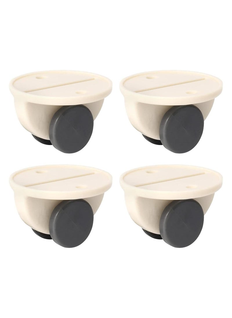 Fresh 4PCS Self Adhesive Wheels Caster Heavy Duty Paste Type Universal Pulley Castors Mini Swivel Caster Wheels with 360 Degree Rotation for Furniture Storage Boxes Cabinet Drawer Trash