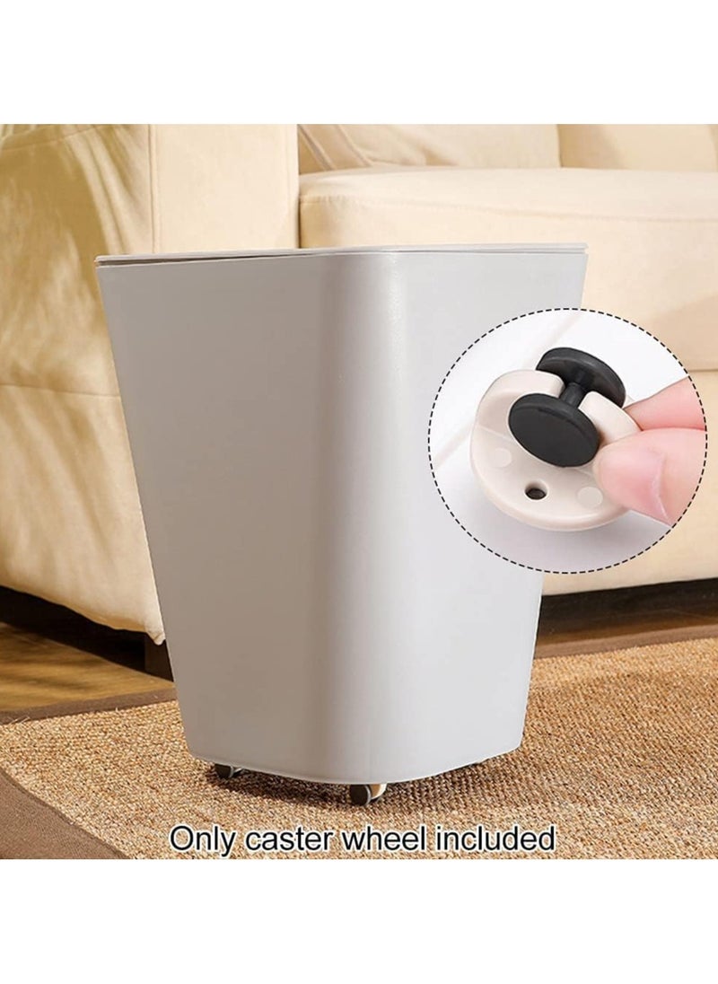 Fresh 4PCS Self Adhesive Wheels Caster Heavy Duty Paste Type Universal Pulley Castors Mini Swivel Caster Wheels with 360 Degree Rotation for Furniture Storage Boxes Cabinet Drawer Trash