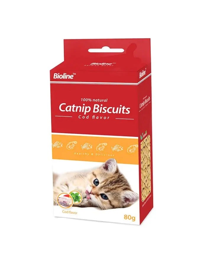 Bioline Catnip Biscuits Cod Flavour 80g - Image 1