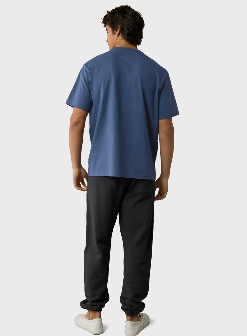 American Eagle Embroidered Graphic Crew Neck T-Shirt