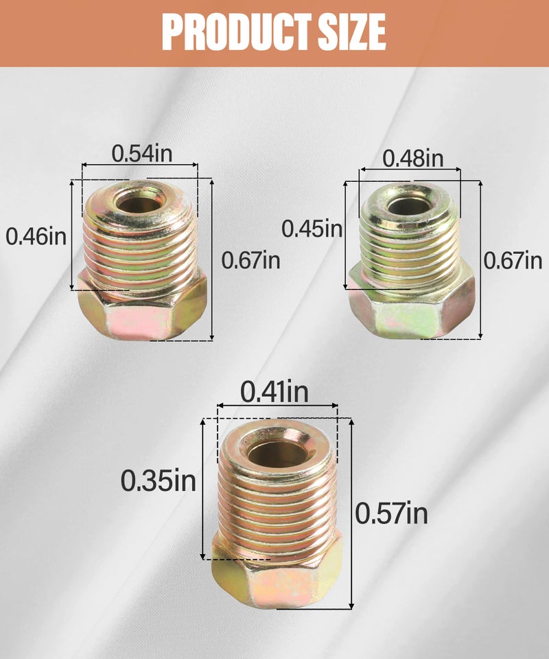 SUJADE YAKEFLY Flexible 25 Ft Brake Line Tubing Kit 14 Copper Coated Alloy Tubing Coil with 16 Fittings Fuel Line Coil Gold - Image 4