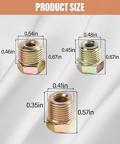 SUJADE YAKEFLY Flexible 25 Ft Brake Line Tubing Kit 14 Copper Coated Alloy Tubing Coil with 16 Fittings Fuel Line Coil Gold - Image 3