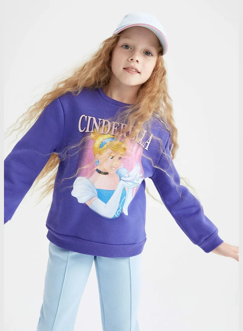 DeFacto Girl Disney Princess Licenced Regular Fit Long Sleeve Knitted Sweatshirt
