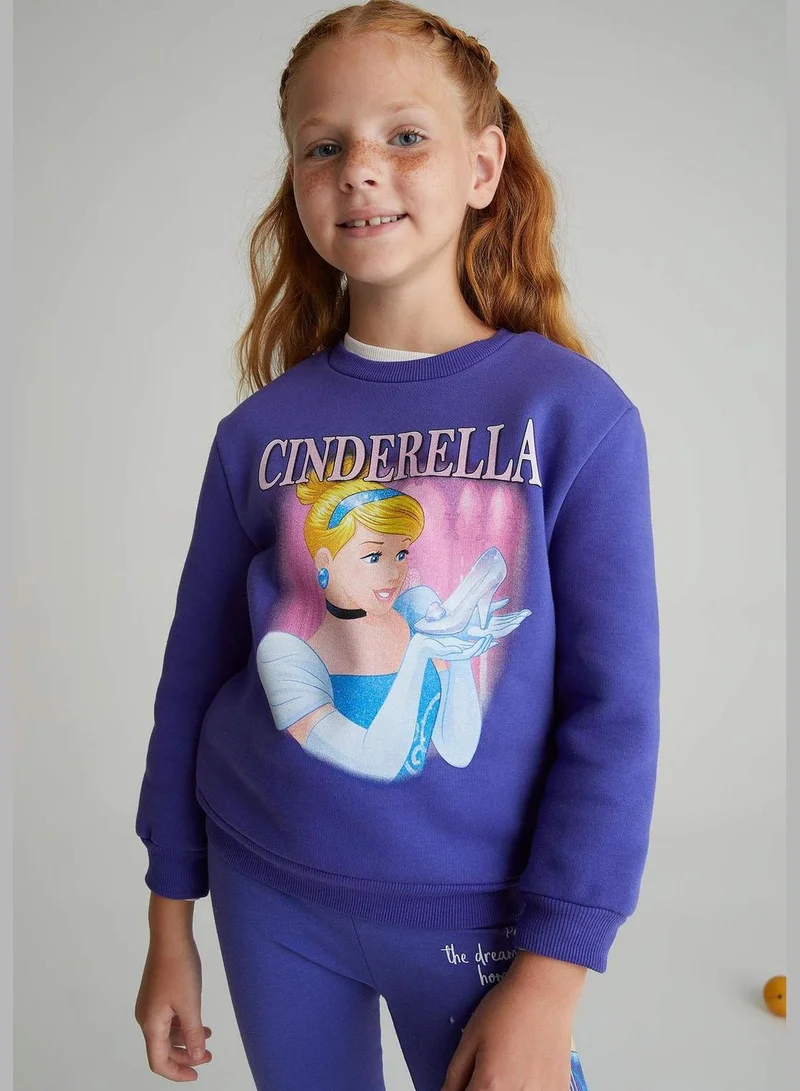 DeFacto Girl Disney Princess Licenced Regular Fit Long Sleeve Knitted Sweatshirt