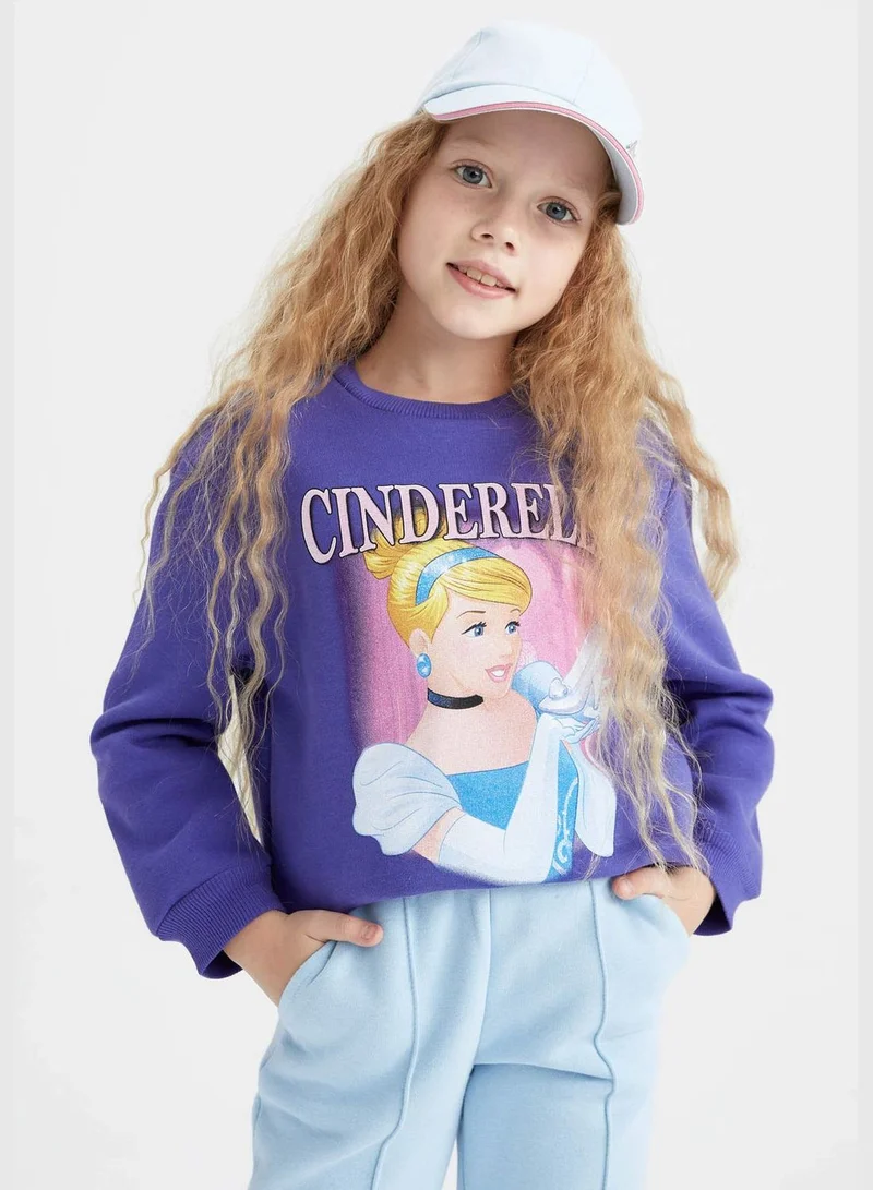 DeFacto Girl Disney Princess Licenced Regular Fit Long Sleeve Knitted Sweatshirt