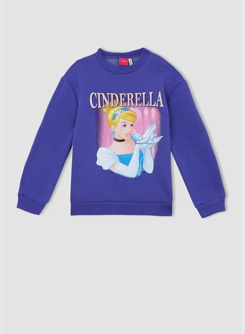 DeFacto Girl Disney Princess Licenced Regular Fit Long Sleeve Knitted Sweatshirt