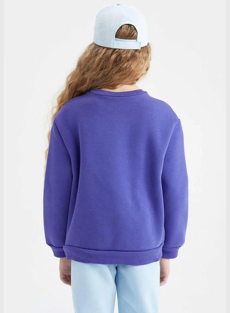 DeFacto Girl Disney Princess Licenced Regular Fit Long Sleeve Knitted Sweatshirt