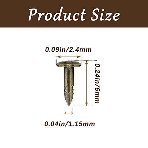 BokWin 200 Pcs Tiny Brad Nails Bronze String Art Nails 1.2x6mm Wood Finish Nails for DIY Pictures Boxes Decorative Household Accessories - Image 4