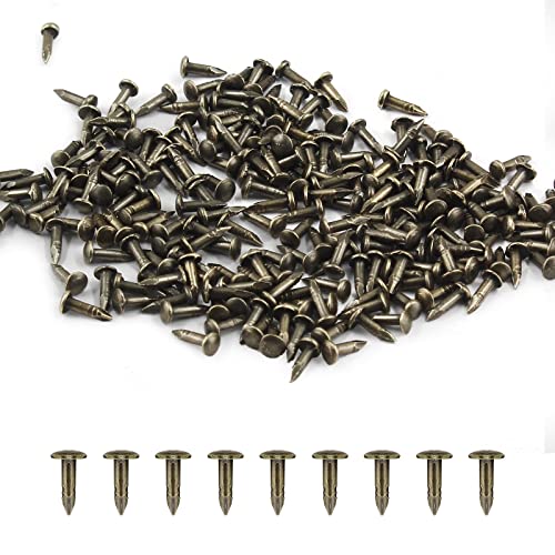 BokWin 200 Pcs Tiny Brad Nails Bronze String Art Nails 1.2x6mm Wood Finish Nails for DIY Pictures Boxes Decorative Household Accessories - Image 1