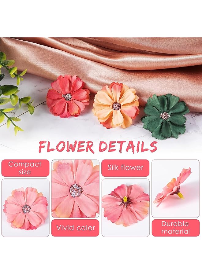 erorex Silk Daisies Faux Flowers Heads For Crafts Artificial Flowers Embellishments Mini Diy Wreath Scrapbooking And Holiday Wedding Party Home Garden Decoration 150Pcs Random Colors - Image 2