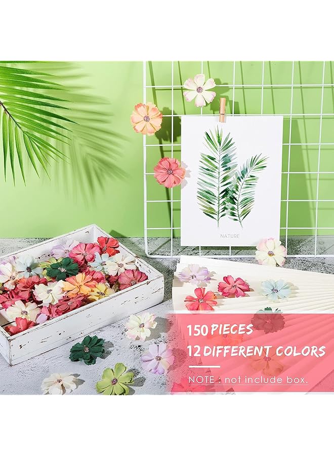 erorex Silk Daisies Faux Flowers Heads For Crafts Artificial Flowers Embellishments Mini Diy Wreath Scrapbooking And Holiday Wedding Party Home Garden Decoration 150Pcs Random Colors - Image 5