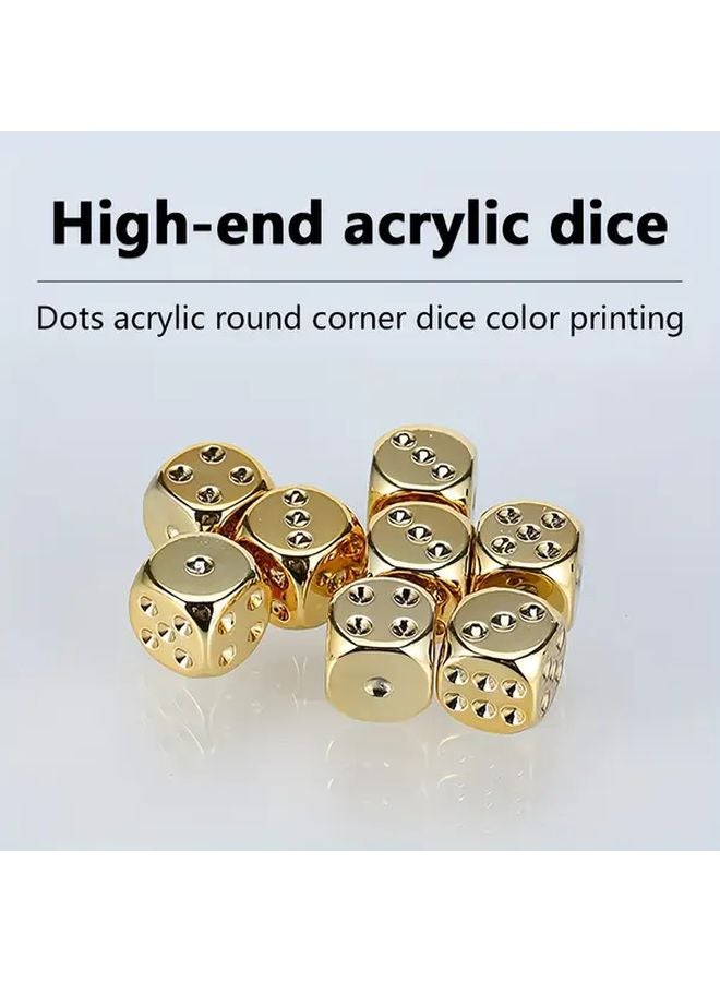 5 قطع من النرد المطلي بالذهب لمباريات الحفلات متعددة اللاعبين - Image 2