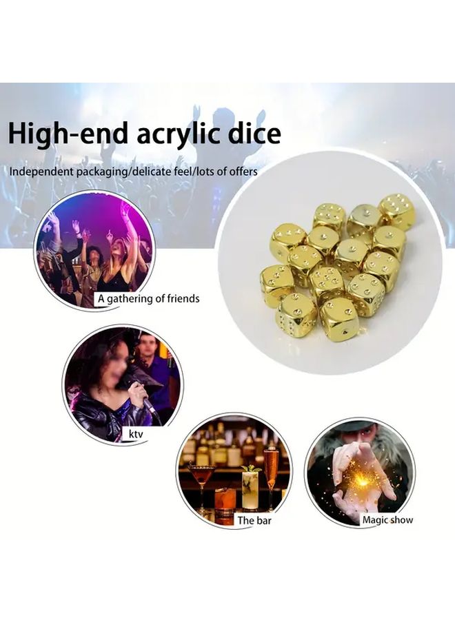 5 قطع من النرد المطلي بالذهب لمباريات الحفلات متعددة اللاعبين - Image 4