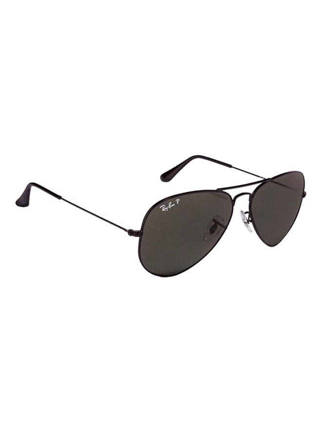 Ray-Ban Unisex Polarized Aviator Sunglasses - RB3025 002/58 58 - Lens Size: 58 mm - Black - Image 2
