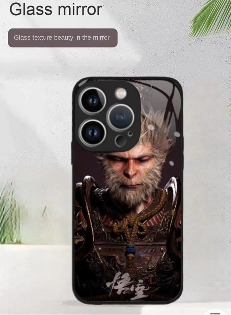Apple iPhone 15 Pro Case Game Black Myth Wukong Pattern Anti-drop Protection Ultra-Thin Case with Shockproof Buffering, Anti-Scratch and Fingerprint Protection, 15 Pro 6.1-inch Black Case - Image 2