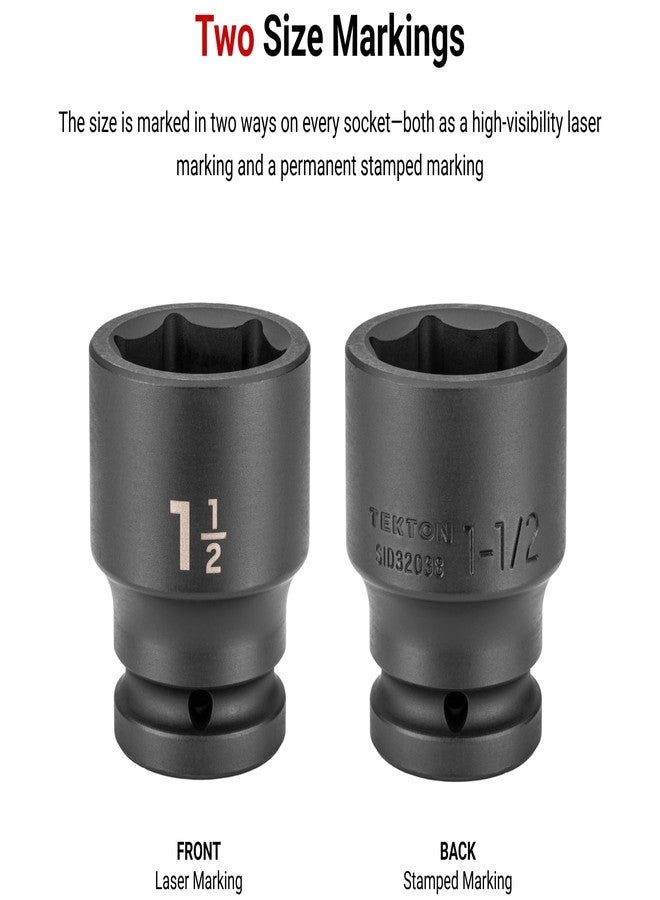 TEKTON 3/4 Inch Drive x 13/16 Inch 6-Point Impact Socket | SID32021 - Image 2