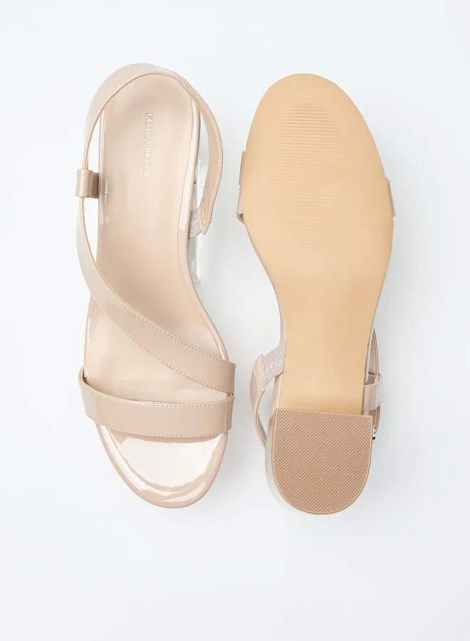 Flora Bella By Shoexpress Strappy Slip-On Sandals with Block Heels