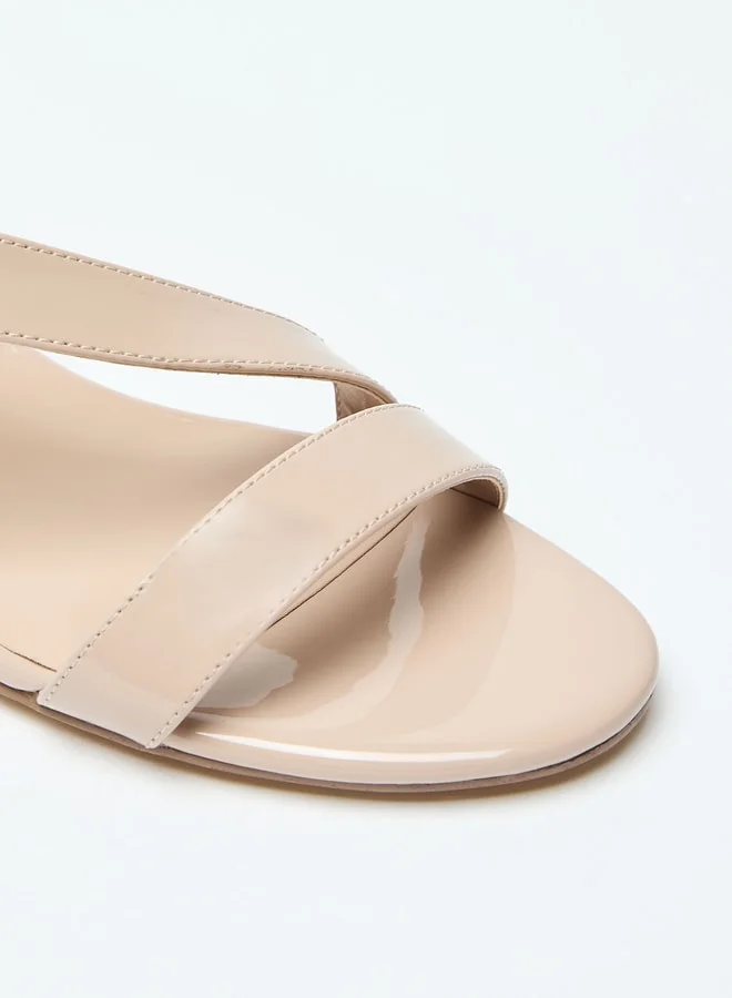 Flora Bella By Shoexpress Strappy Slip-On Sandals with Block Heels
