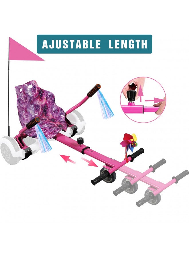 DisplayForever DisplayForever Hoverboard Kart Seat Attachment for All Ages | Hoverboard Accessories Compatible with 6.5'' 8'' 8.5'' 10'' Two Wheel Self Balancing Scooter | Adjustable Frame Length  - Image 1