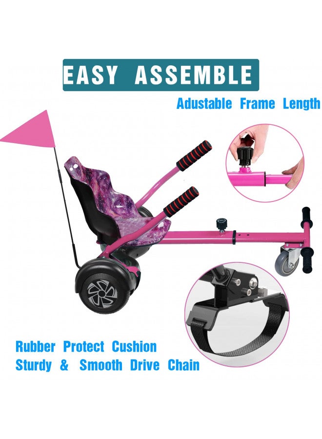 DisplayForever DisplayForever Hoverboard Kart Seat Attachment for All Ages | Hoverboard Accessories Compatible with 6.5'' 8'' 8.5'' 10'' Two Wheel Self Balancing Scooter | Adjustable Frame Length  - Image 3