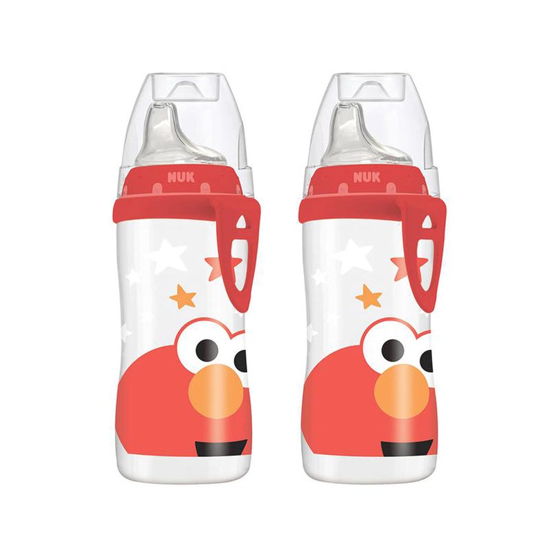 NUK Elmo Active Cup, 10oz, 2 Pack - BPA Free, Spill Proof Sippy Cup - Image 1