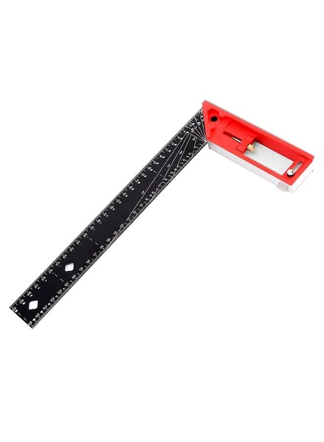 مسطرة قياس متعددة الزوايا باللون الأحمر مربع نجارة عالي الدقة للعلامات - Image 1