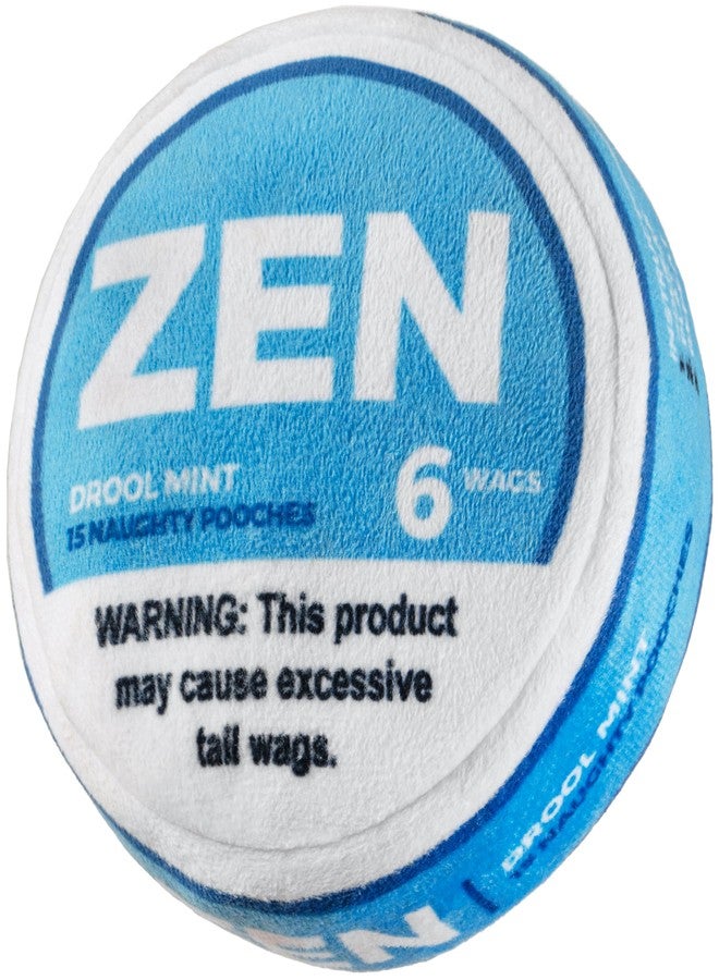 Nestpark Zen Pupper Deckies Parody Dog Toy - Plush Squeaky and Crinkle Funny Dog Toy - Drool Mint - Image 1