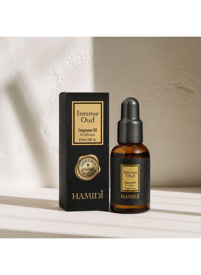 Hamidi Intense Oud Diffuser Oil 60ml, Multi Colour, Home Fragrance Diffuser Oil For Aroma Use, For Home Styling, Tabletop Display And Interior Ambience - Image 2