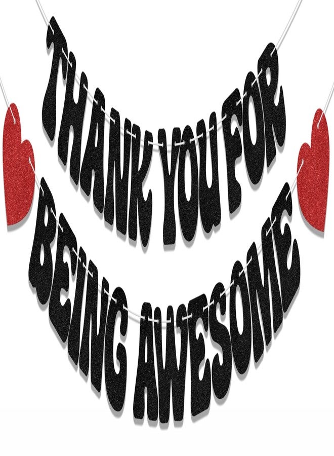 WFKLDF Thank You for Being Awesome Banner We Appreciate You Banner Teacher Employee Appreciation Decorations Job Change Going Away Party Decor Supplies - Image 1