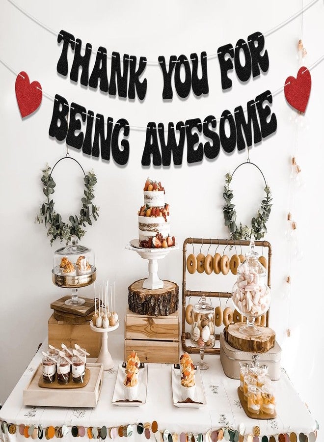 WFKLDF Thank You for Being Awesome Banner We Appreciate You Banner Teacher Employee Appreciation Decorations Job Change Going Away Party Decor Supplies - Image 4