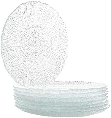 Vikko طقم أطباق سلطة فيكو من 6 أطباق زجاجية 85 بوصة لأطباق الحلوى والسلطة والمقبلات بتصميم زجاجي أنيق ومُحكم التراص، آمنة في غسالة الصحون - Image 1