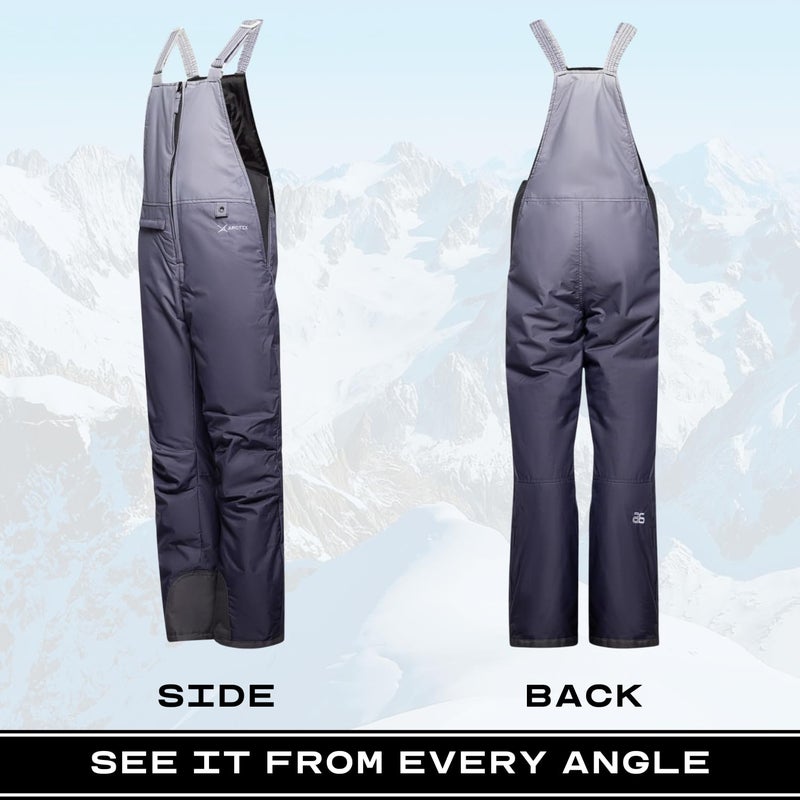 Arctix Kids Insulated Snow Bib Overalls, Charcoal Ombre, X-Small - Image 2