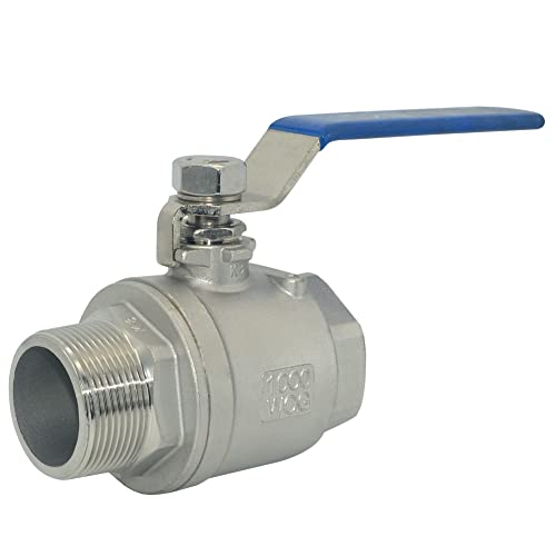 DAN SPEED 1-1/2 Inch Male x Female NPT Ball Valve S304 Stainless Steel,Full Port Heavy Duty for Water, Oil, and Gas,1000WOG (1-1/2 inch) - Image 2