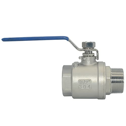 DAN SPEED 1-1/2 Inch Male x Female NPT Ball Valve S304 Stainless Steel,Full Port Heavy Duty for Water, Oil, and Gas,1000WOG (1-1/2 inch) - Image 4