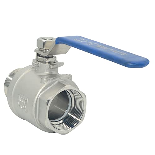 DAN SPEED 1-1/2 Inch Male x Female NPT Ball Valve S304 Stainless Steel,Full Port Heavy Duty for Water, Oil, and Gas,1000WOG (1-1/2 inch) - Image 5