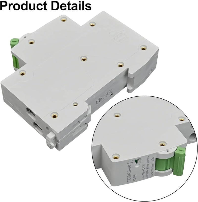16A RCBO Circuit Breaker 6KA Leakage Over Current Protection 1P N Safety Electrical - Image 4