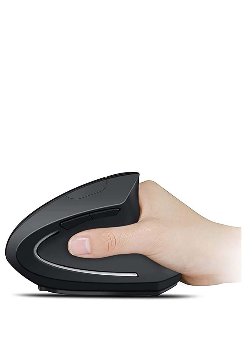 SYOSI Ergonomic Wireless Mouse, Vertical Gaming Mouse Ergonomic design - Prevention of mouse arm -Tennis elbow, 3 Adjustable DPI 3200/ 1600/ 1200 Levels for Laptop, PC, Desktop - Image 2