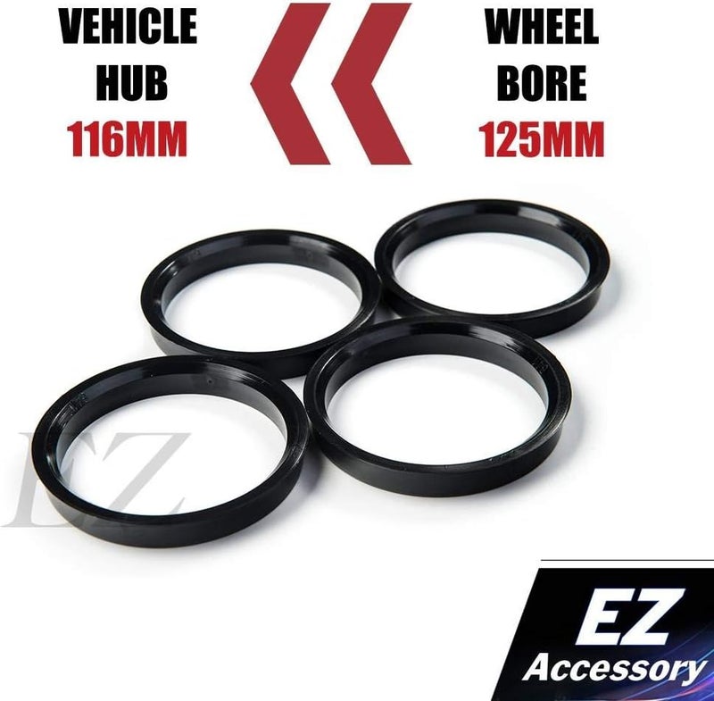 ezaccessory Hub Centric Ring Set 125mm Wheel Bore OD To 116mm Hub ID - Image 4