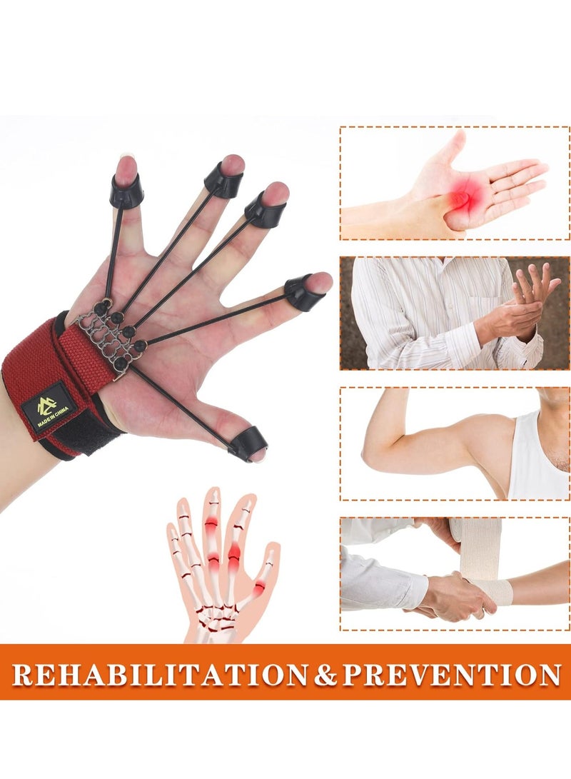Y&D Finger Exerciser Finger Stretcher Finger Resistance Band Guitar Strength Trainer Reverse Grip Strengthener Climbing Exercise Equipment Finger Extensor Strengthener for Wrist Hand - Image 5