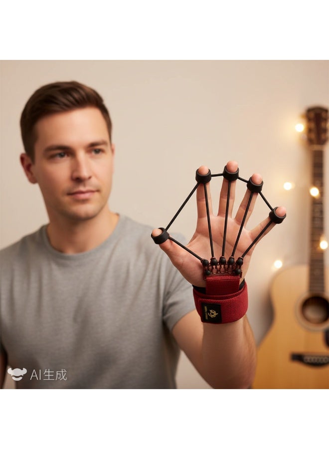 Y&D Finger Exerciser Finger Stretcher Finger Resistance Band Guitar Strength Trainer Reverse Grip Strengthener Climbing Exercise Equipment Finger Extensor Strengthener for Wrist Hand - Image 2