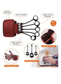 Y&D Finger Exerciser Finger Stretcher Finger Resistance Band Guitar Strength Trainer Reverse Grip Strengthener Climbing Exercise Equipment Finger Extensor Strengthener for Wrist Hand  - Image 2