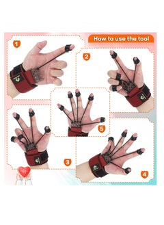 Y&D Finger Exerciser Finger Stretcher Finger Resistance Band Guitar Strength Trainer Reverse Grip Strengthener Climbing Exercise Equipment Finger Extensor Strengthener for Wrist Hand  - Image 3