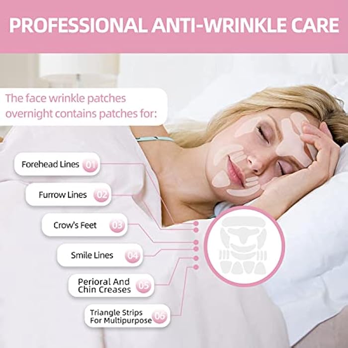 Rinycwa Facial Wrinkle Patches 160 – for Forehead Lines, Frown Areas, Smile Creases & Fine Signs – Overnight Anti-Aging Facial Stickers to Smooth Skin, Safe and Gentle for All Skin Types - Image 2