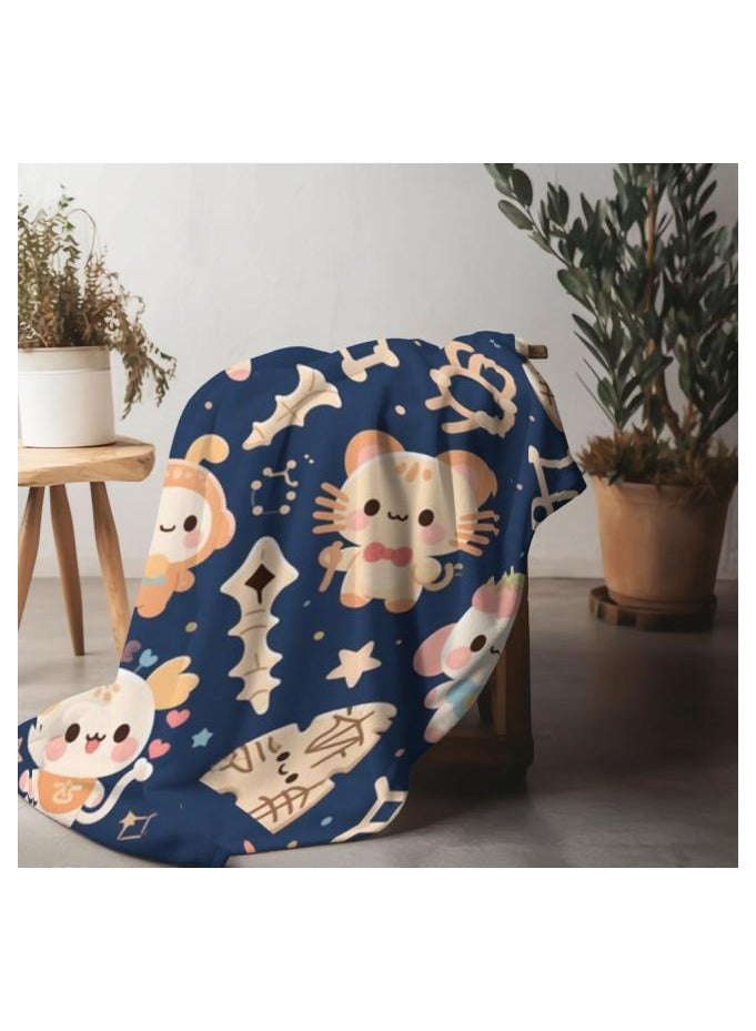 general Children's or student cartoon flannel thin blanket (warm and comfortable, suitable for sleep, games) 100cm*150cm - 635 - Image 5