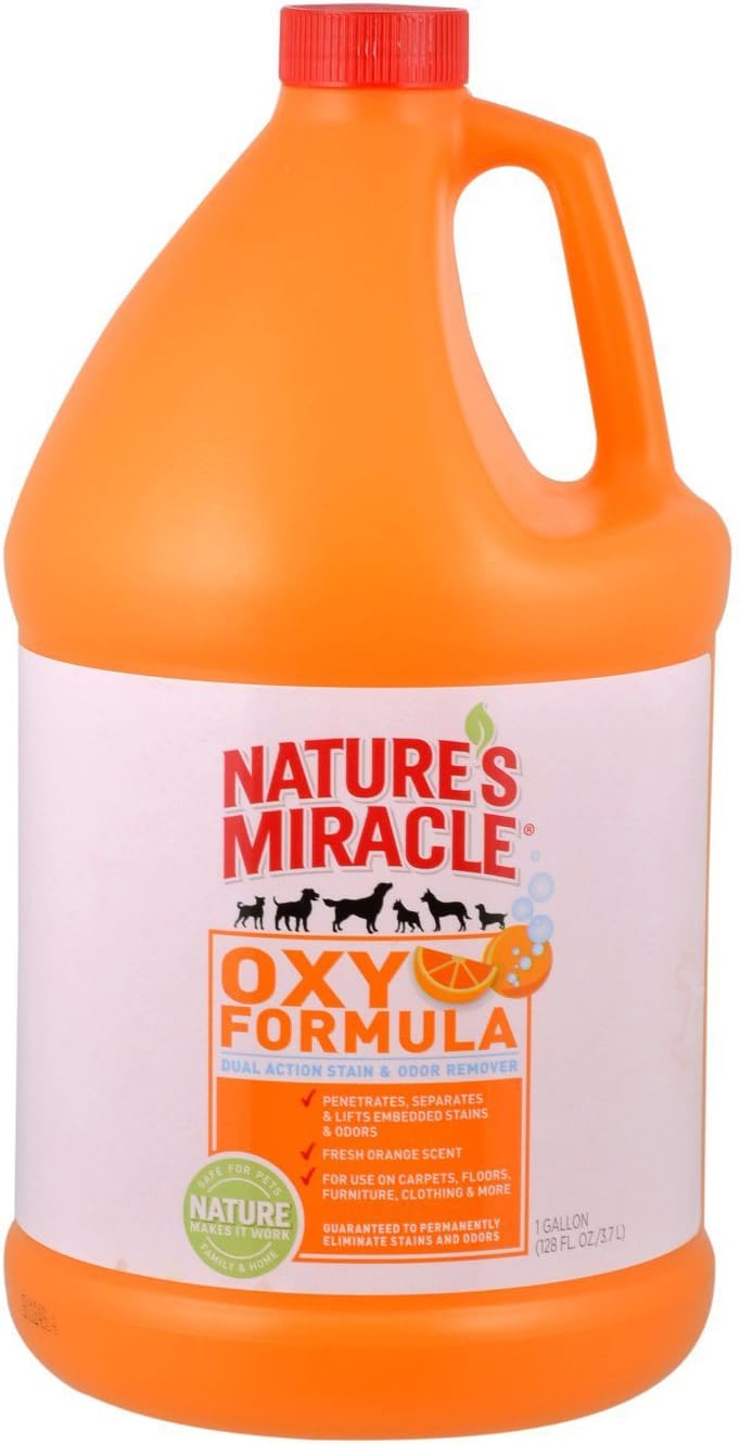 Nature's Miracle Oxy Formula Dog Stain and Odor Remover with Fresh Orange Scent, 1 Gallon - Image 2
