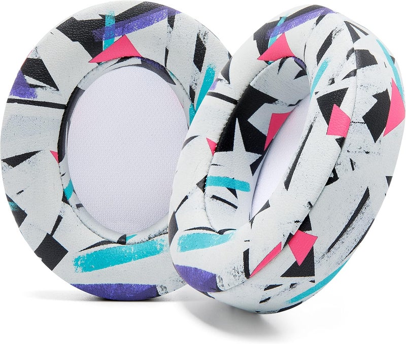 WC Wicked Cushions Replacement Ear Pads for Beats Studio 2 & 3 (B0501, B0500) Wired & Wireless | Does NOT Fit Beats Solo | Softer PU Leather, Enhanced Foam & Stronger Adhesive | 90's White - Image 1
