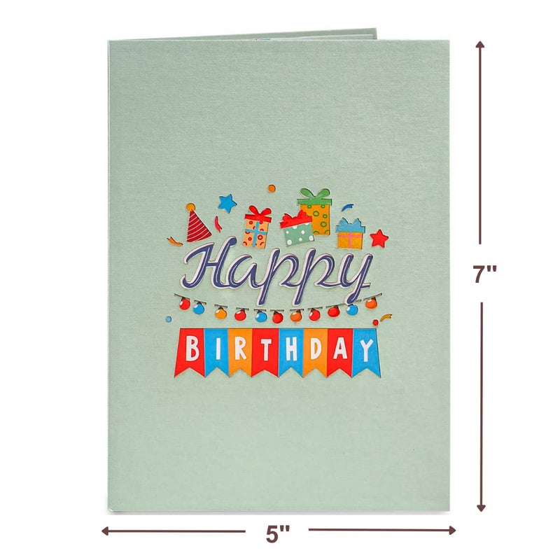 Paper Love Happy Birthday Card  3D Ice Cream Truck Pop Up Birthday Card  For Boys And Kids - 5""X7"" Cover - Includes Envelope And Note Tag - Image 3