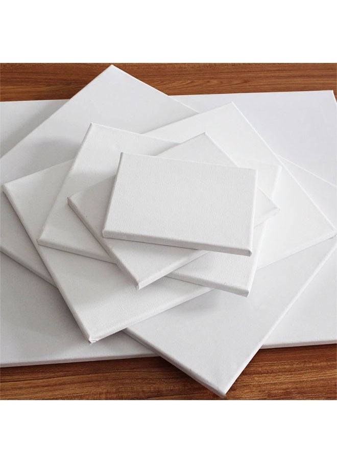 ZCM-HAPPY - 10 Piece Pre-stretched Blank Canvas Board 40x60 cm Cotton 280gsm White - Image 1