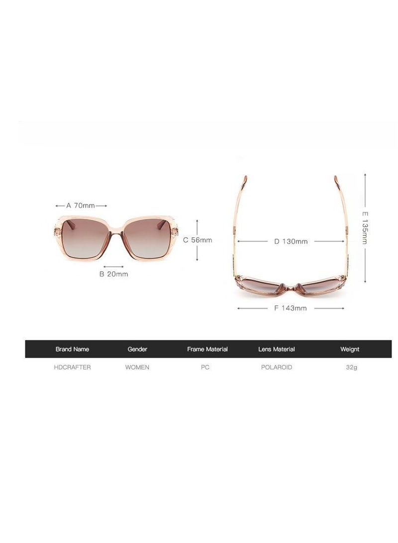 HDCRAFTER Women's Large Frame Polarized UV Resistant Sunglasses - Image 4